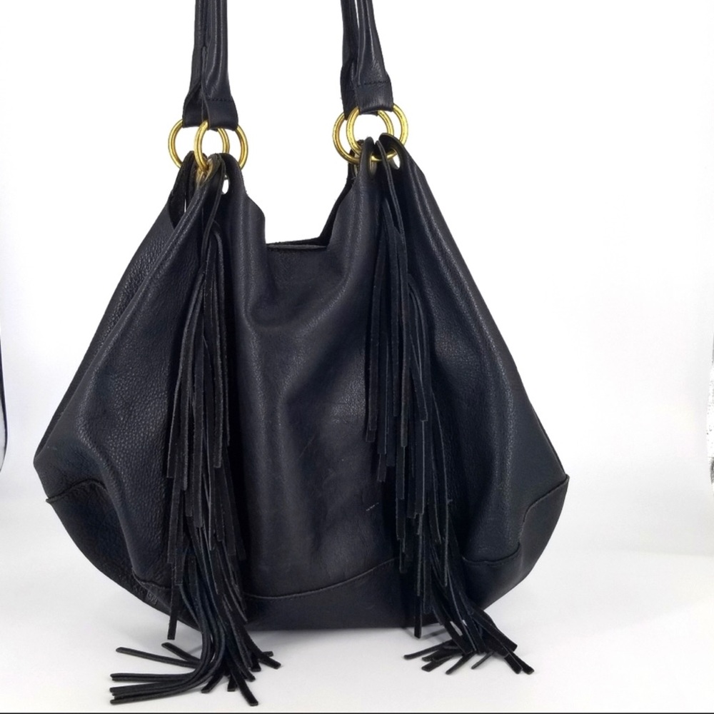 Free People, Sundown, Black, Suede, NWT, Tote